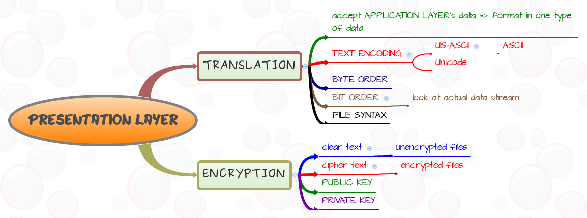 which of the following are presentation layer standards